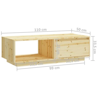 Couchtisch 110x50x33,5 cm Massivholz Tanne - Image 11