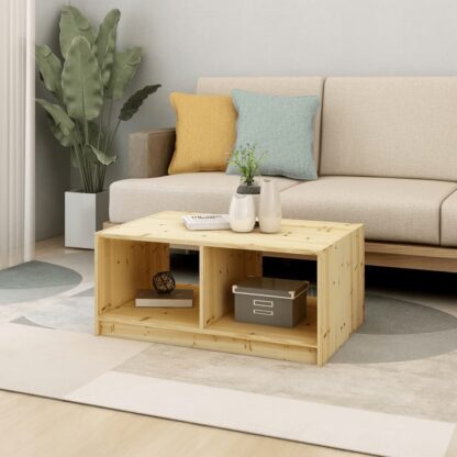 Couchtisch 75x50x33,5 cm Massivholz Tanne - Image 3