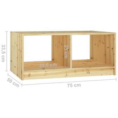Couchtisch 75x50x33,5 cm Massivholz Tanne - Image 8
