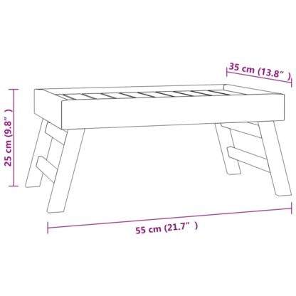 Klapptablett 55x35x25 cm Massivholz Teak - Image 7
