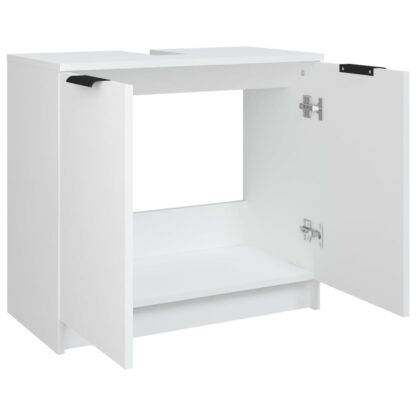 Badschrank Weiß 64,5x33,5x59 cm Holzwerkstoff - Image 9