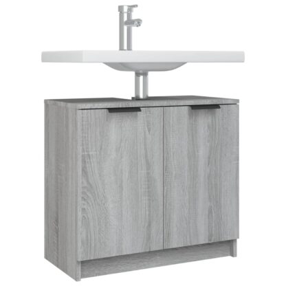 Badschrank Grau Sonoma 64,5x33,5x59 cm Holzwerkstoff - Image 5