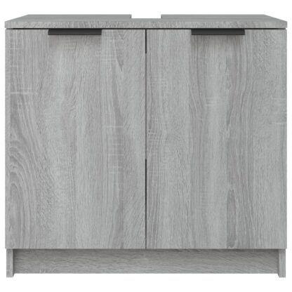 Badschrank Grau Sonoma 64,5x33,5x59 cm Holzwerkstoff - Image 7