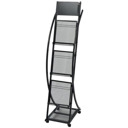 30098  Zeitschriftenständer 40 x 32 x 131 cm Schwarz A4