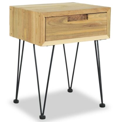 Nachttisch 40x30x50 cm Massivholz Teak - Image 3