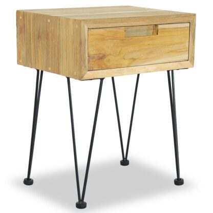 Nachttisch 40x30x50 cm Massivholz Teak - Image 5