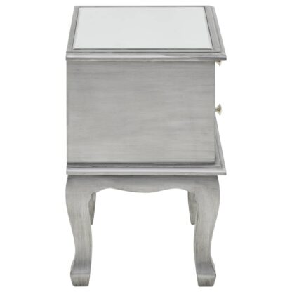Verspiegelter Nachttisch aus MDF und Glas 34,5x30x50 cm - Image 5
