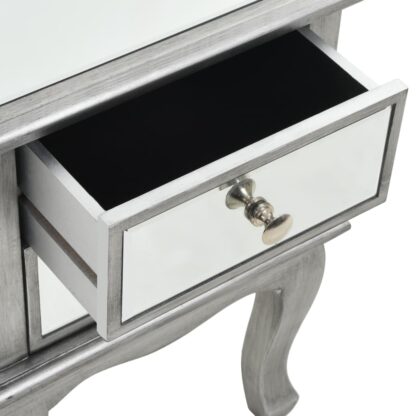 Verspiegelter Nachttisch aus MDF und Glas 34,5x30x50 cm - Image 6