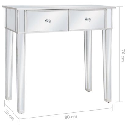 Verspiegelter Schminktisch mit Hocker MDF und Glas - Image 11