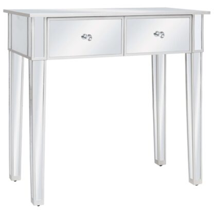 Verspiegelter Schminktisch mit Hocker MDF und Glas - Image 3