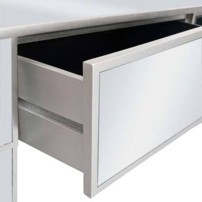 Verspiegelter Schminktisch mit Hocker MDF und Glas - Image 6