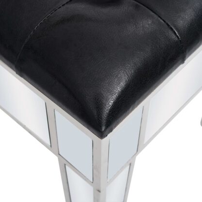 Verspiegelter Schminktisch mit Hocker MDF und Glas - Image 9