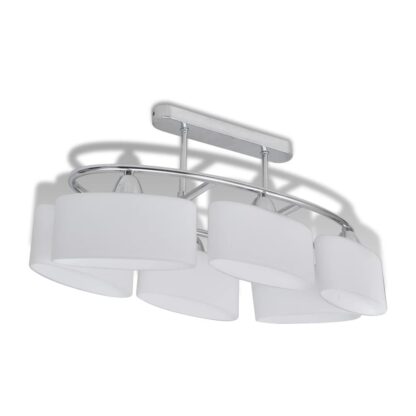 Deckenlampe mit ellipsenförmigen Glasschirmen 4 Stk. E14 - Image 4