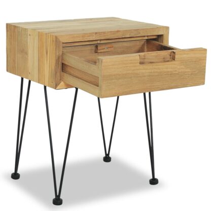 Nachttische 2 Stk. 40x30x50 cm Teak Massivholz - Image 4