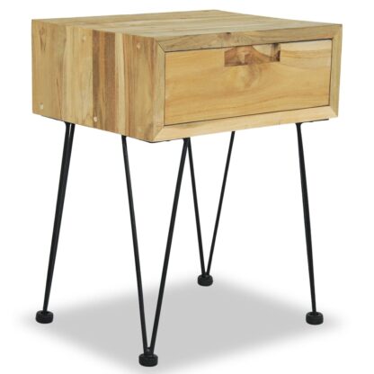 Nachttische 2 Stk. 40x30x50 cm Teak Massivholz - Image 7