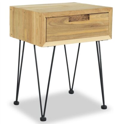Nachttische 2 Stk. 40x30x50 cm Teak Massivholz - Image 8