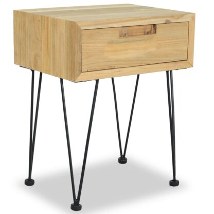 Nachttische 2 Stk. 40x30x50 cm Teak Massivholz - Image 9