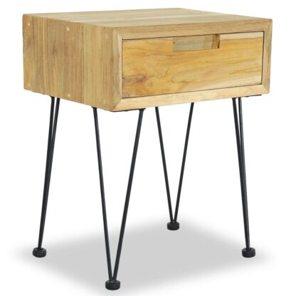 Nachttische 2 Stk. 40x30x50 cm Teak Massivholz - Image 10