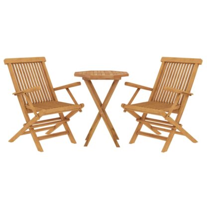 3-tlg. Garten-Essgruppe Massivholz Teak - Image 3