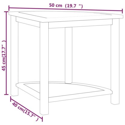 Eck-Duschbank 50x40x45 cm Massivholz Teak - Image 5