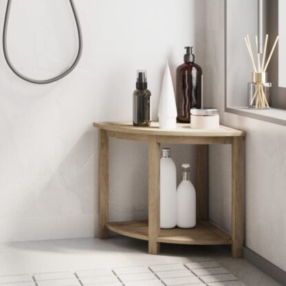 Eck-Duschbank 50x40x45 cm Massivholz Teak