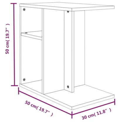 Beistelltisch Räuchereiche 50x30x50 cm Holzwerkstoff - Image 10