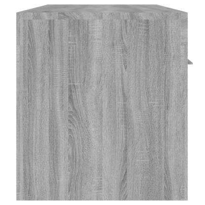 TV-Schrank mit LED-Leuchten Grau Sonoma 140x36,5x40 cm - Image 9
