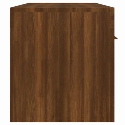 TV-Schrank mit LED-Leuchten Braun Eichen-Optik 140x36,5x40 cm - Image 9