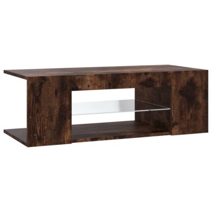 TV-Schrank mit LED-Leuchten Räuchereiche 90x39x30 cm - Image 3