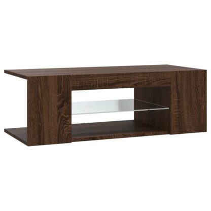 TV-Schrank mit LED-Leuchten Braun Eichen-Optik 90x39x30 cm - Image 3