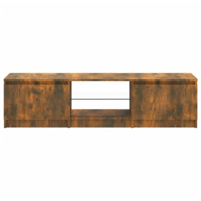 TV-Schrank mit LED-Leuchten Räuchereiche 140x40x35,5 cm - Image 10