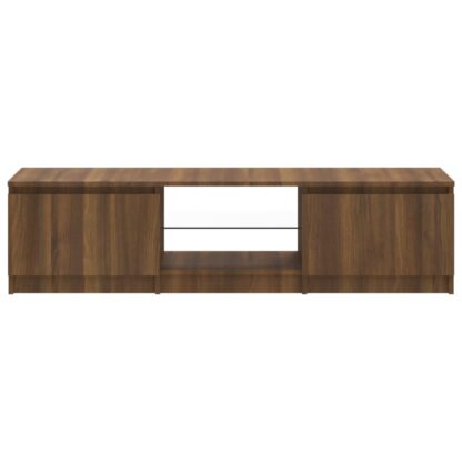 TV-Schrank mit LED-Leuchten Braun Eichen-Optik 140x40x35,5 cm - Image 10