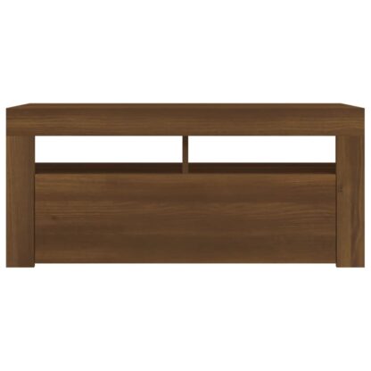 TV-Schrank mit LED-Leuchten Braun Eichen-Optik 90x35x40 cm - Image 7