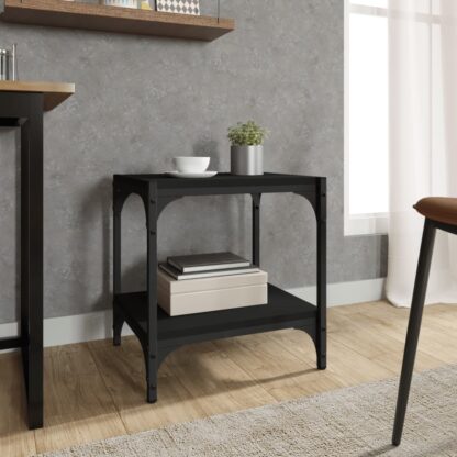 TV-Schrank Schwarz 40x33x41 cm Holzwerkstoff und Stahl - Image 3