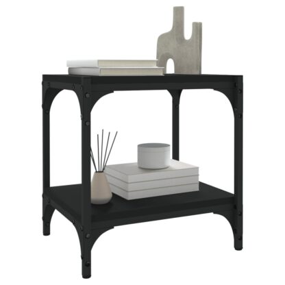 TV-Schrank Schwarz 40x33x41 cm Holzwerkstoff und Stahl - Image 4
