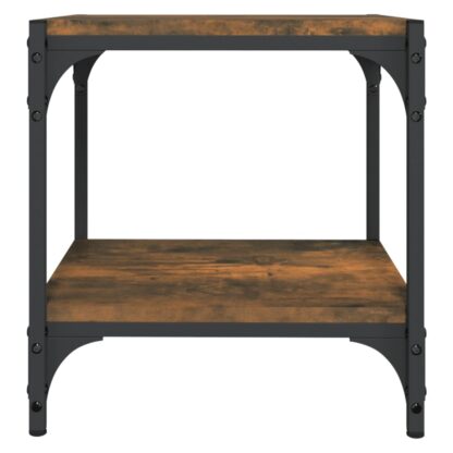 TV-Schrank Räuchereiche 40x33x41 cm Holzwerkstoff und Stahl - Image 5