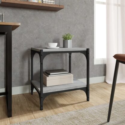 TV-Schrank Grau Sonoma 40x33x41 cm Holzwerkstoff und Stahl - Image 3