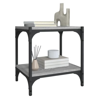 TV-Schrank Grau Sonoma 40x33x41 cm Holzwerkstoff und Stahl - Image 4