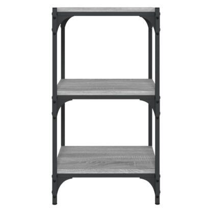 Bücherregal Grau Sonoma 40x33x70,5 cm Holzwerkstoff und Stahl - Image 5