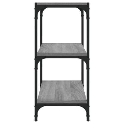 Bücherregal Grau Sonoma 40x33x70,5 cm Holzwerkstoff und Stahl - Image 6