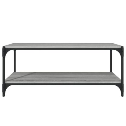 TV-Schrank Grau Sonoma 100x33x41 cm Holzwerkstoff und Stahl - Image 5