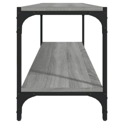 TV-Schrank Grau Sonoma 100x33x41 cm Holzwerkstoff und Stahl - Image 6