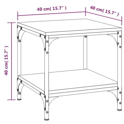 Beistelltische 2 Stk. Grau Sonoma 40x40x40 cm Holzwerkstoff - Image 10