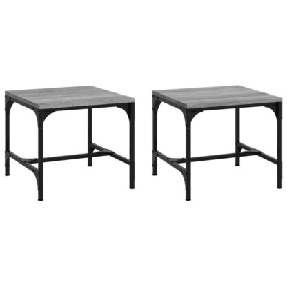 Beistelltische 2 Stk. Grau Sonoma 40x40x35 cm Holzwerkstoff - Image 2