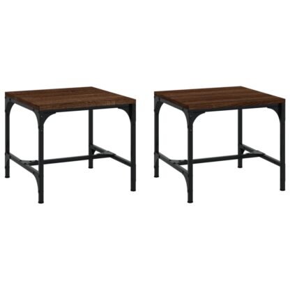 Beistelltische 2 Stk. Braun Eiche 40x40x35 cm Holzwerkstoff - Image 2