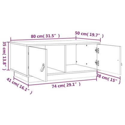 Couchtisch 80x50x35 cm Massivholz Kiefer - Image 10
