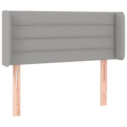 LED Kopfteil Hellgrau 103x16x78/88 cm Stoff - Image 3