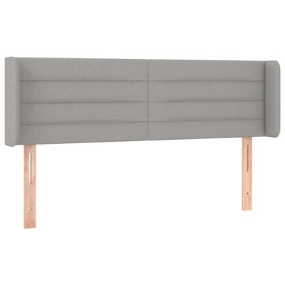 LED Kopfteil Hellgrau 147x16x78/88 cm Stoff - Image 3
