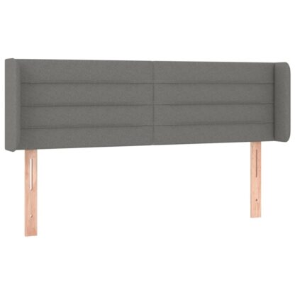 LED Kopfteil Dunkelgrau 147x16x78/88 cm Stoff - Image 3