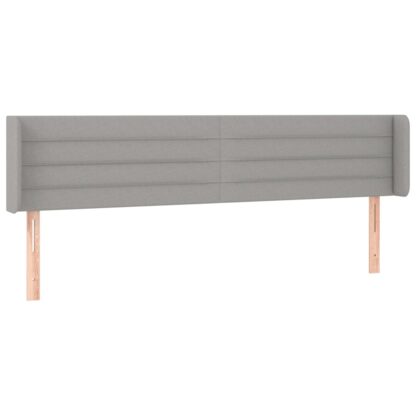LED Kopfteil Hellgrau 183x16x78/88 cm Stoff - Image 3